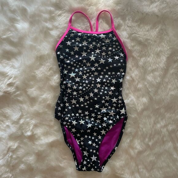 NWOT The Finals Star Bright Foil Wing Back One Piece Swimsuit Size 32 XS S - Picture 1 of 7